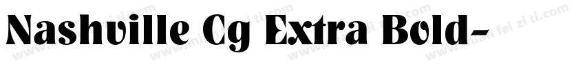 Nashville Cg Extra Bold字体转换